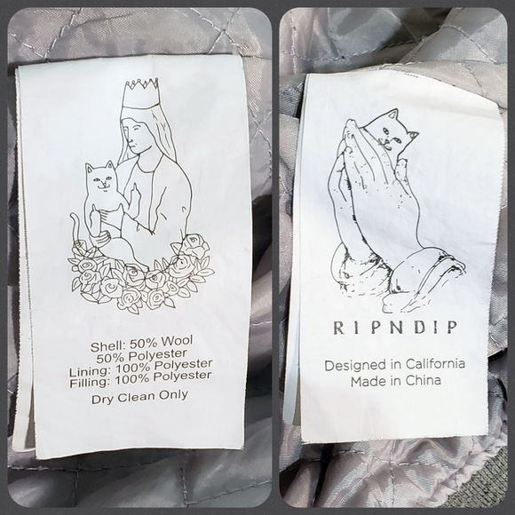 RipNDip, RARE color way and design, varsity jacket! LIKE NEW 💯 authentic. - Picture 6 of 16